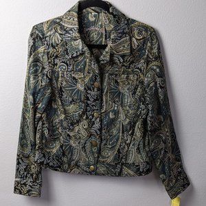 Carribean Joe Art to Wear Paisley light Jacket